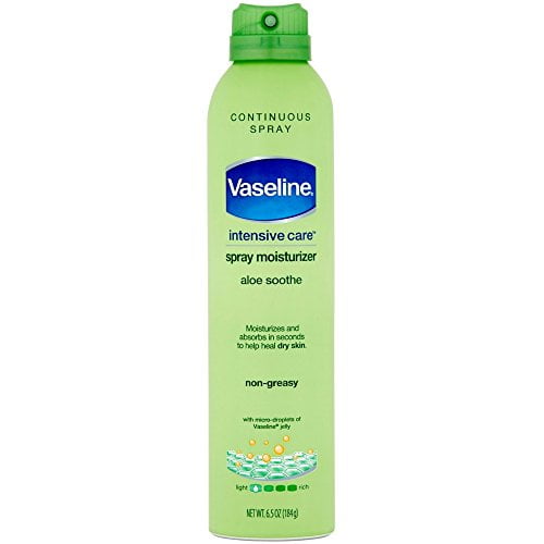 sne hvid At passe Maleri Vaseline Spray and Go Moisturizer, Aloe Soothe, 6.5 Ounce - Walmart.com