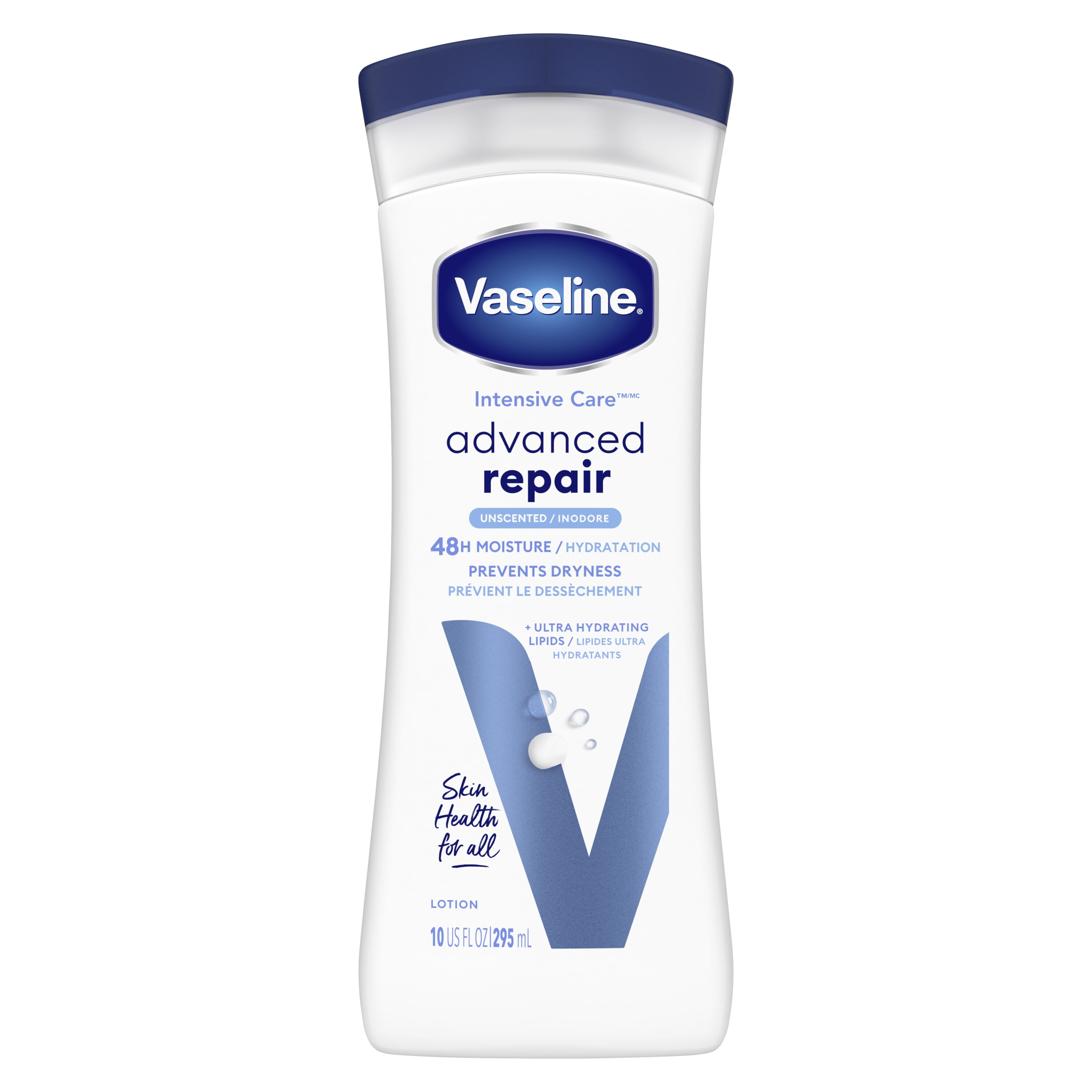 Vaseline Intensive Care Advanced Repair Body Lotion for Dry Skin Unscented, 10 oz