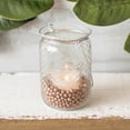 thumbnail image 1 of Vases Candle Holder Hanging Glass Vase Diamond Pattern 4.75 inch Clear, 1 of 4
