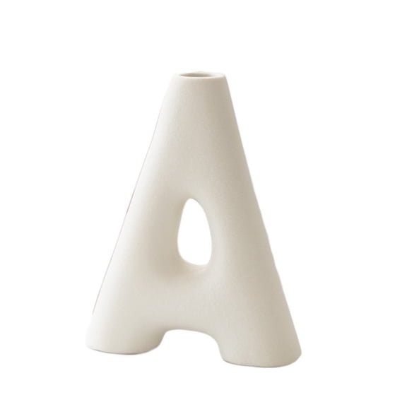 Vases Ceramic Vase Home Decor Room Decor Home Decoration Accessories Creative Letter Shape Ornaments Desktop Decor