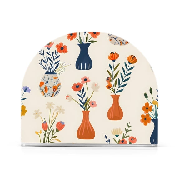 Vases Flowers Napkin Holder for Table Clear Napkin Stand Paper Holder Acrylic Organizer Dispenser Napkins for Dinner Kitchen Restaurant Room