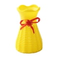 thumbnail image 1 of Vases Home Decor Uniquely Shaped Faux Weave Plastic Vase 6.3 Inches for Table Wedding Decoration Gift, 1 of 6
