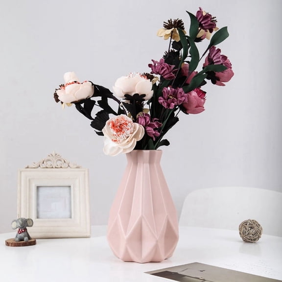 Vases Imitation Ceramic Flower Pot Modern Flower Vase pink