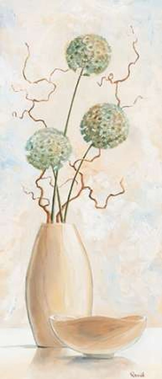 Vases with pastel III Canvas Art - Renee (24 x 48)