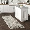 thumbnail image 1 of nuLOOM Vasiliki Moroccan Shag Tasseled Area Rug, 2' 6" x 14', Runner, Vasiliki Off-white, 1 of 10