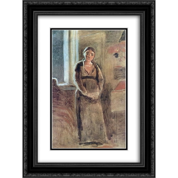 Vasily Perov 2x Matted 18x24 Black Ornate Framed Art Print 'Before vows '