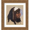 thumbnail image 1 of Vasily Polenov 2x Matted 20x22 Gold Ornate Framed Art Print 'The head of a young man in a blue veil', 1 of 2