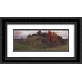 thumbnail image 1 of Vasily Polenov 2x Matted 24x14 Black Ornate Framed Art Print 'Mound', 1 of 2