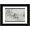 thumbnail image 1 of Vasily Polenov 2x Matted 24x20 Black Ornate Framed Art Print 'The cart with the wounded', 1 of 2