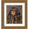 thumbnail image 1 of Vasily Surikov 2x Matted 20x24 Gold Ornate Framed Art Print 'The old woman with a patterned headscarf', 1 of 2