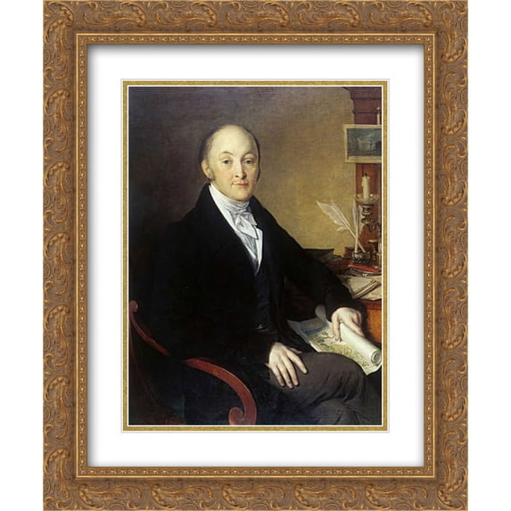Vasily Tropinin 2x Matted 20x24 Gold Ornate Framed Art Print 'Mikhail Mikhailovich Speransky'