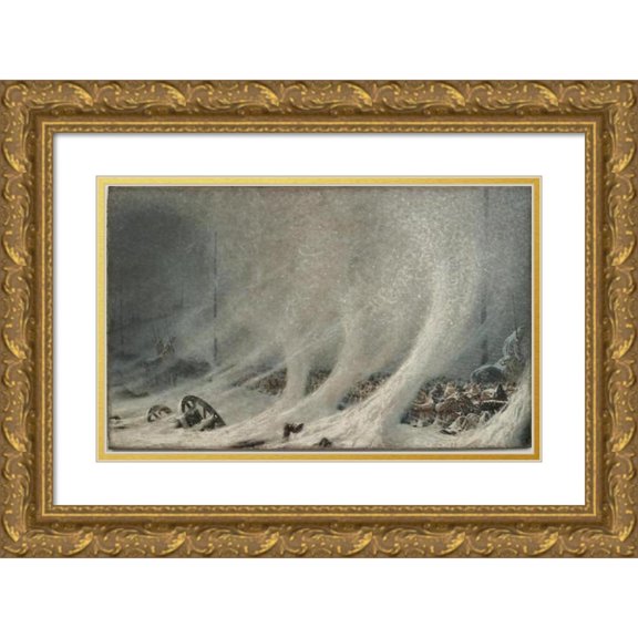Vasily Vereshchagin 24x16 Gold Ornate Framed and Double Matted Museum Art Print Titled - A Resting Place of Prisoners