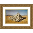 thumbnail image 1 of Vasily Vereshchagin 24x17 Gold Ornate Framed and Double Matted Museum Art Print Titled - The Apotheosis of War (1871), 1 of 4