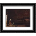 thumbnail image 1 of Vasily Vereshchagin 2x Matted 24x20 Black Ornate Framed Art Print 'The interior of the yurt of rich Kirghiz', 1 of 2