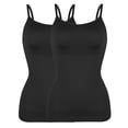 thumbnail image 1 of Vaslanda 2 Packs Camisole for Women Tummy Control Cami Shaper Seamless Compression Tank Top Shapewear for Women, 1 of 6