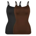 thumbnail image 1 of Vaslanda 2 Packs Camisole for Women Tummy Control Cami Shaper Seamless Compression Tank Top Shapewear for Women, 1 of 6