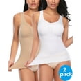 thumbnail image 1 of Vaslanda 2 Packs Women's Shapewear Camisole with Built-in Bra - Tummy Control Compression Tank Tops, 1 of 7