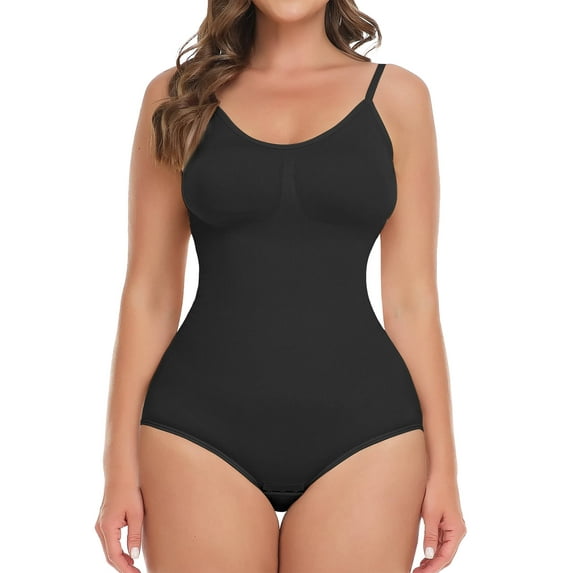 Vaslanda Bodysuit for Women - Seamless Tummy Control Shapewear Sculpting Sleeveless Body Shaper