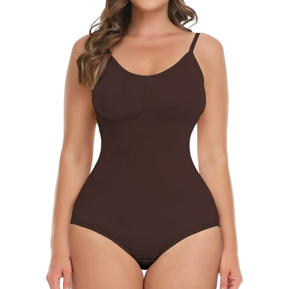 Vaslanda Bodysuit for Women - Seamless Tummy Control Shapewear Sculpting Sleeveless Body Shaper