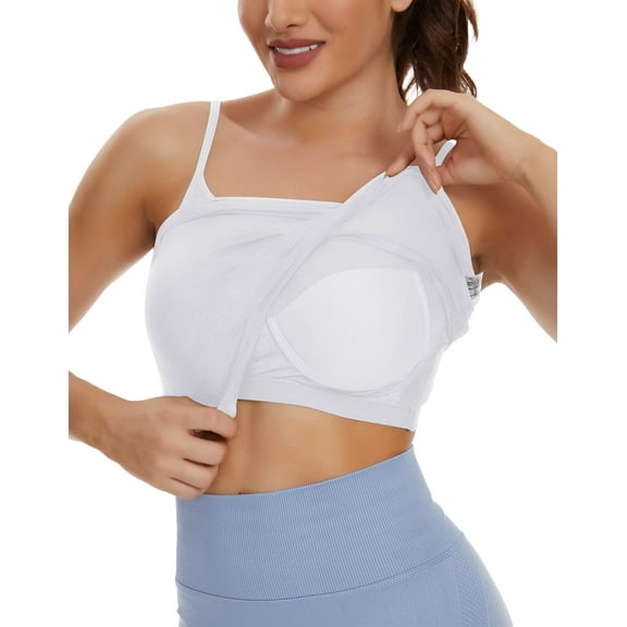 Vaslanda Womens Modal Built-in Bra Padded Camisole Yoga Tanks Tops