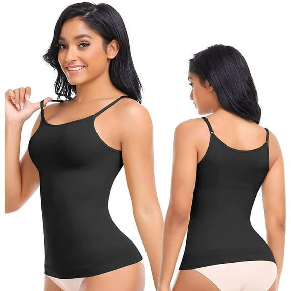 Vaslanda Camisole for Women Tummy Control Cami Shaper Seamless Compression Tank Top Shapewear for Women