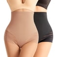 thumbnail image 1 of Vaslanda Invisible High Waisted Tummy Control Stripe Lace Underwear - Shapewear Panties for Women, 1 of 6