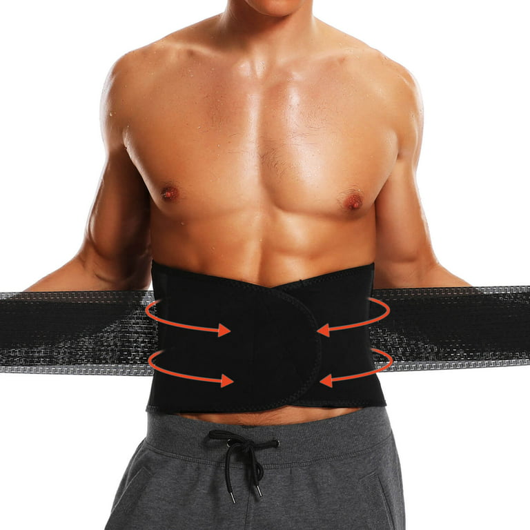 Vaslanda Neoprene Waist Trainer Belt for Men - Waist Cincher Trimmer -  Slimming Body Shaper Belt - Sport Girdle Belt