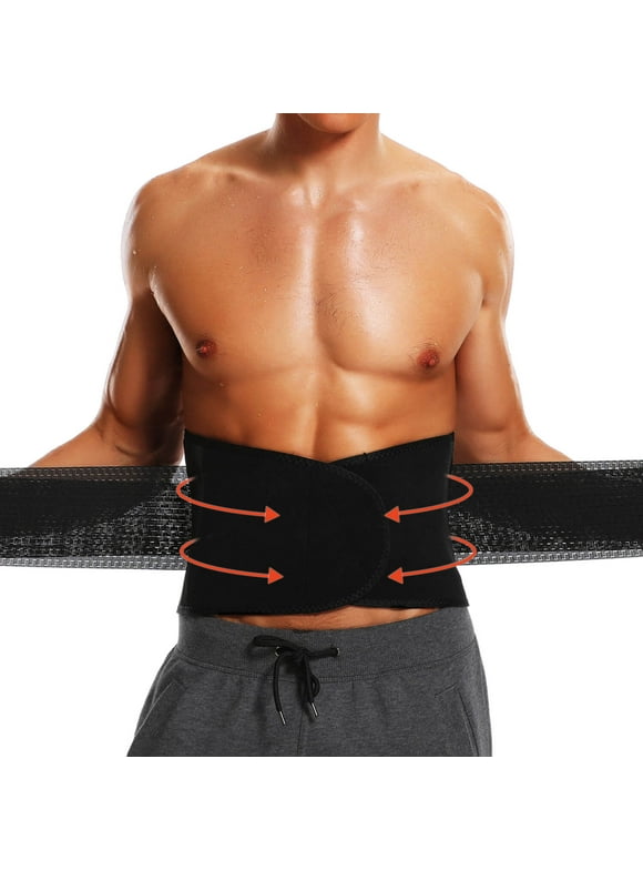 Vaslanda Neoprene Waist Trainer Belt for Men - Waist Cincher Trimmer - Slimming Body Shaper Belt - Sport Girdle Belt