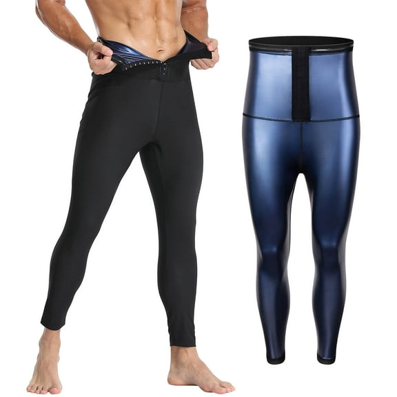 Vaslanda Sauna Sweat Leggings for Men Hight Waist Compression Sauna suits for Workout