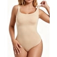 thumbnail image 1 of Vaslanda Tummy Control Shapewear Bodysuit for Women Scoop Low Back Thong Bodysuit Seamless Square Neck Body Shaper, 1 of 7