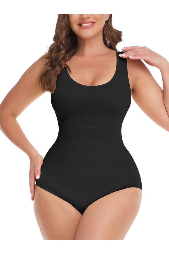 Shapewear Bodysuits for Women Tummy Control Body Suits Round Neck Body Shaper