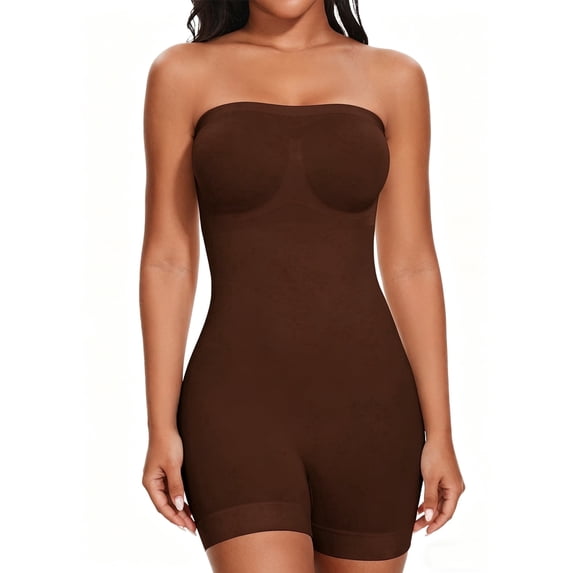 Vaslanda Shapewear for Women Seamless Tummy Control Bodysuit with Removable Straps