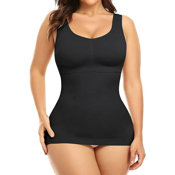 Vaslanda Shaping Vest with Built-in Removable Padded Bra - Ultimate Tummy and Waist Control Shapewear for Women