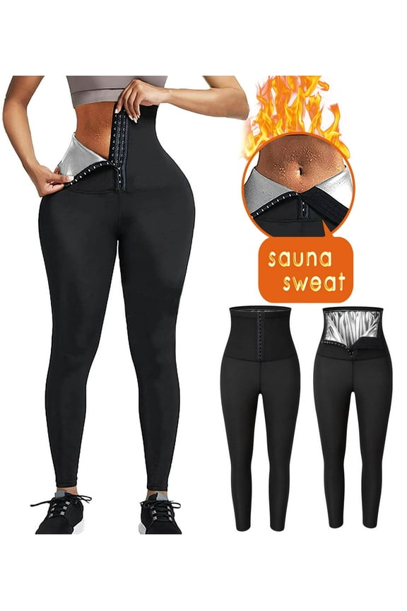 Thermo Sauna Sweat Pants for Women High Waisted Neoprene Corset Leggings Workout Waist Trainer Body Shaper