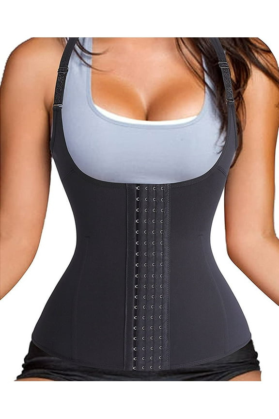 Waist Trainer Corset Vest for Weight Loss Sport Body Shaper Workout Underbust Cincher Steel Boned Tummy Tank