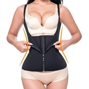 Vaslanda Waist Trainer Corset for Women Tummy Control Sport Workout Body Shaper Black