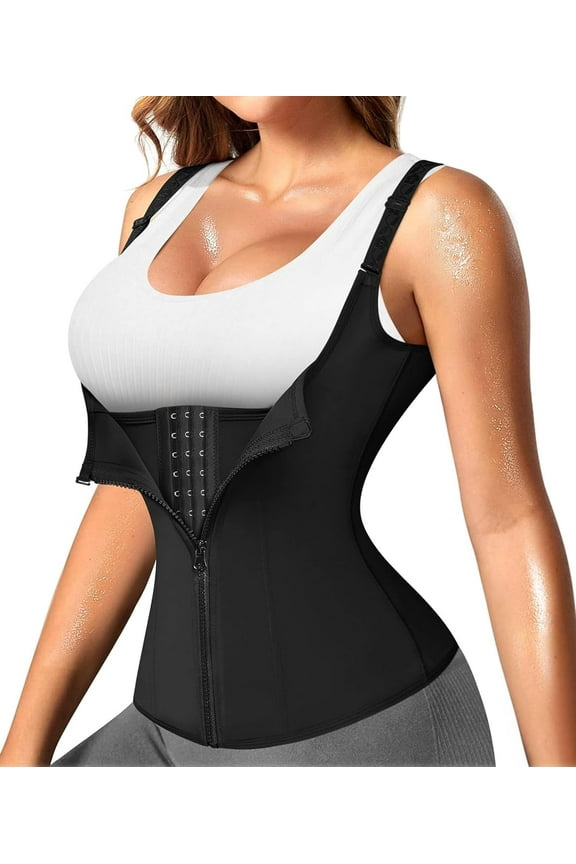 Waist Trainer for Women Corset Shapewear with Zipper Women's Waist Cincher Tank Top with Adjustable Straps