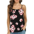 thumbnail image 1 of Vaslanda Womens Pleated Tank Tops with Built-in Bra Spaghetti Strap Camisole Curved Hem Fashion 2025, 1 of 6