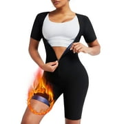 Vaslanda Waist Trainer Sauna Suit for Women Full Body Workout Sweat Suit Shirt