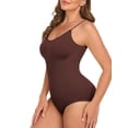 thumbnail image 1 of Vaslanda Women Waist Trainer Seamless Round Neck Tummy Control Shapewear Bodysuit, 1 of 6
