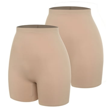 Vaslanda Women's 2 Pack Seamless Smoothing Slip Short for Under Dresses