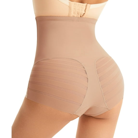 Vaslanda Women's Shapewear Tummy Smoothing High-Waist Lace Brief, Sizes Small-2XL