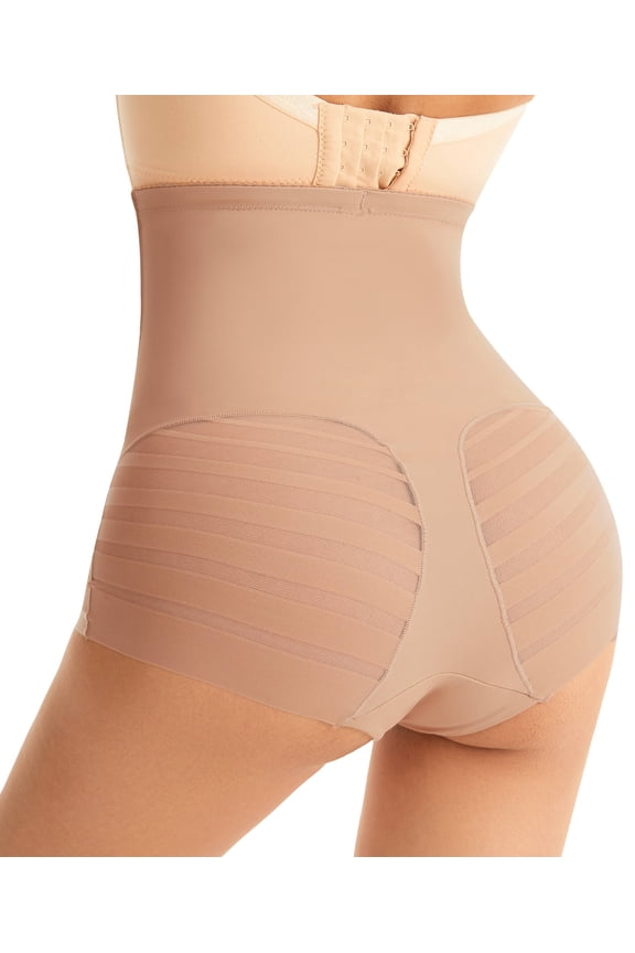 Women's Shapewear Tummy Smoothing High-Waist Lace Brief, Sizes Small-2XL