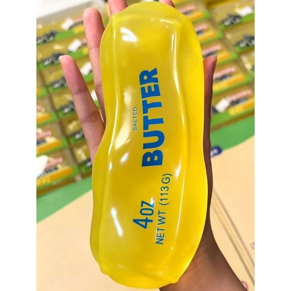 Vasline Butter Stick Squishy , Realistic 4oz Salted Butter Stress Squeeze Toy, Soft Moldable Food Sensory Toy for Kids Adults, Novelty Fidget Toy Desk Gift