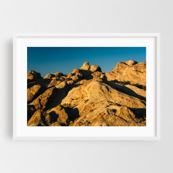 Vasquez Rocks Park - Los Angeles California Photography Desert Nature Landscape Mountain Scenic Rural Travel Poster White Framed Wall Art Print 5 x 7 inches