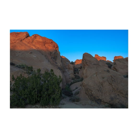 Vasquez Rocks At Sunset II - Agua Dulce California Photography Desert Landscape Nature Scenic Wilderness Mountain Sunset Unframed Wall Art Print 4 x 6 inches