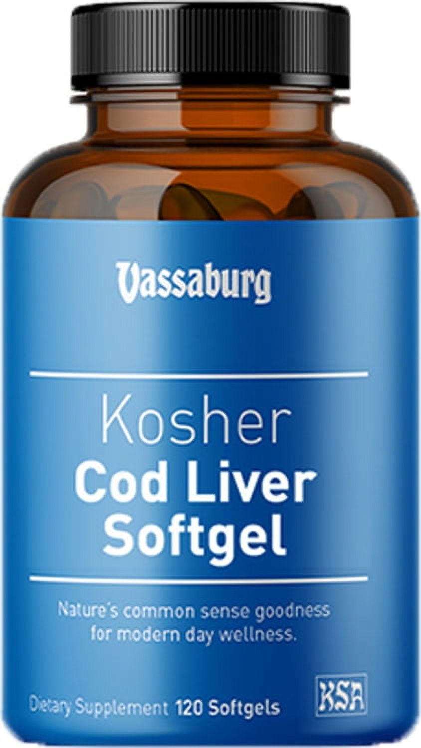 Vassaburg Kosher Cod Liver Oil Softgels 120 Softgels