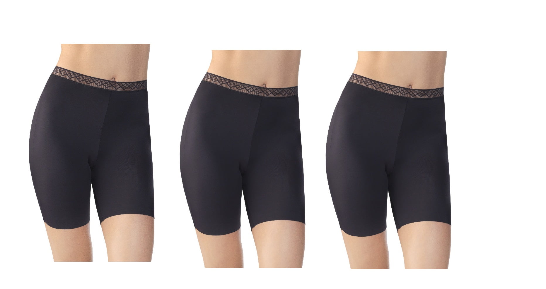 Vassarette Women's 3-Pack Invisibly Smooth Slip Short, Style 12385