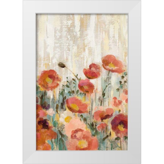 Vassileva, Silvia 11x14 White Modern Wood Framed Museum Art Print Titled - Sprinkled Flowers III Spice