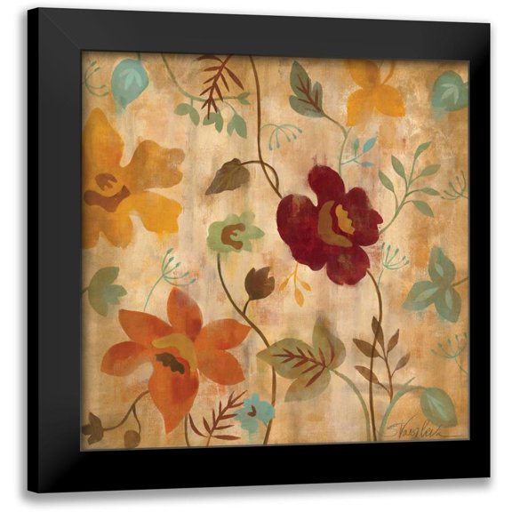Vassileva, Silvia 12x12 Black Modern Framed Museum Art Print Titled - Antique Embroidery I